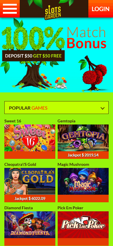 Slots Garden Casino Mobile screenshot